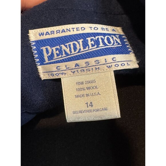 Vintage Pendleton 100% Virgin Wool Blazer – Made in USA – Size 14 - Picture 2 of 8
